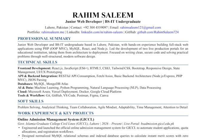 full stack web development